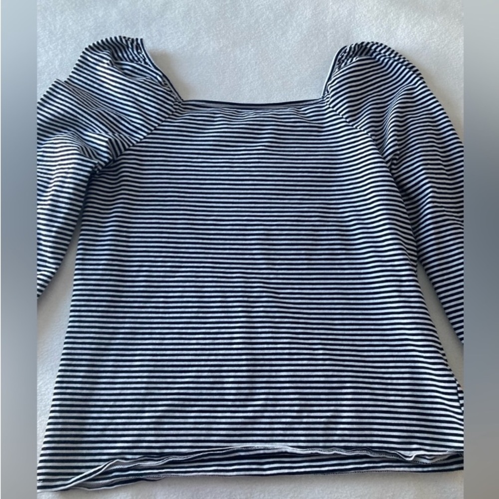 Loft Square Neck Puff Shoulder Top